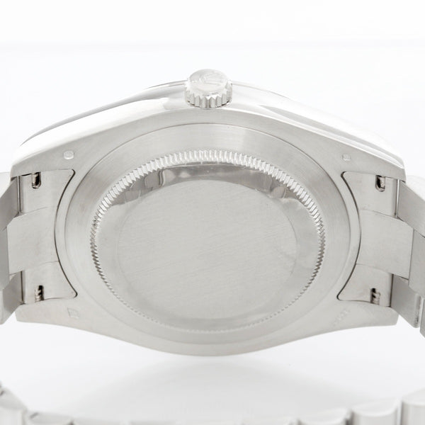 Rolex Day-Date II President Men's Platinum Watch 218206 Glacier Blue Dial