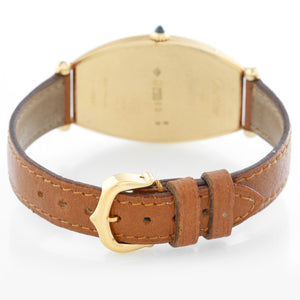 Cartier Tonneau Ladies Large Yellow Gold Watch