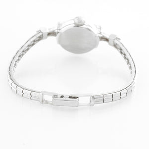 Ladies Vintage Hamilton 14k White Gold & Diamond Watch