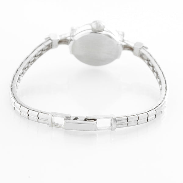 Ladies Vintage Hamilton 14k White Gold & Diamond Watch