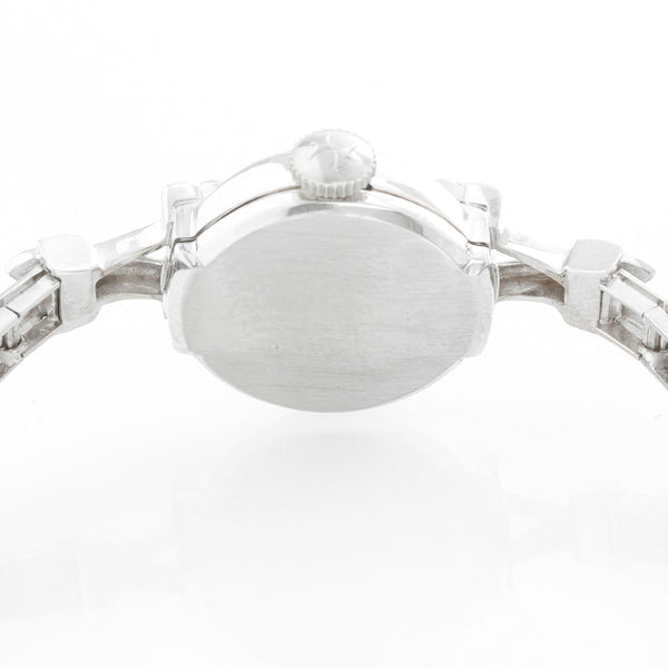 Ladies Vintage Hamilton 14k White Gold & Diamond Watch