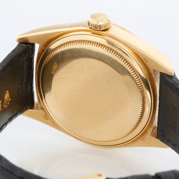 Rolex Day-Date Men's President Watch 18k Gold Blue Diamond Dial 18038