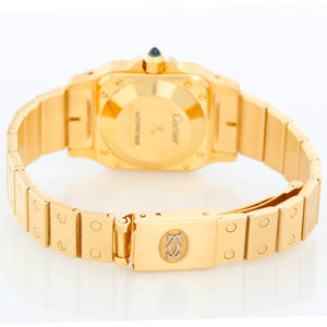 Cartier Santos Ladies 18k Yellow Gold Watch