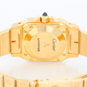 Cartier Santos Ladies 18k Yellow Gold Watch