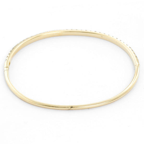 14K Yellow Gold Diamond Bangle Bracelet