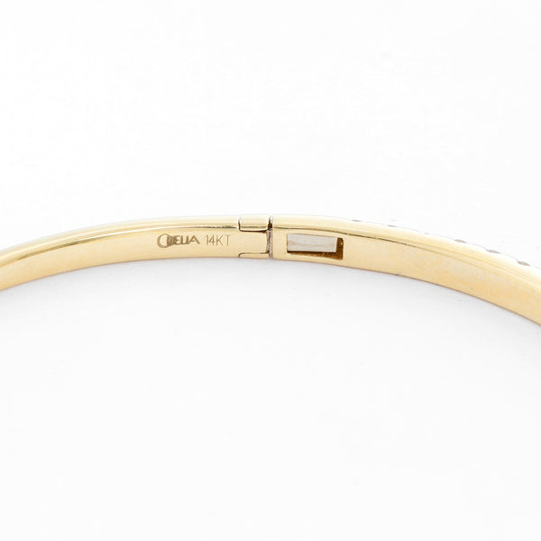 14K Yellow Gold Diamond Bangle Bracelet