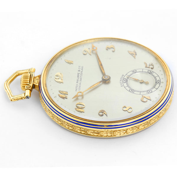 Vintage Patek Philippe 18k Yellow Gold for E. Gubelin Pocket Watch – Image 4