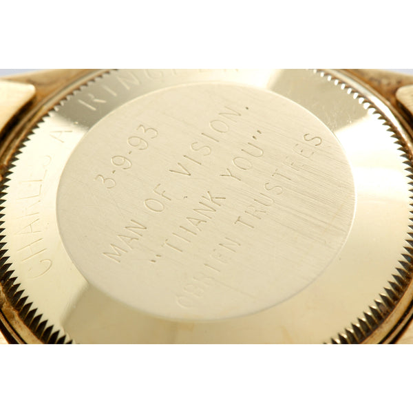 Rolex Date 15037 Men's 14K Yellow Gold Davey O'Brien Award Watch