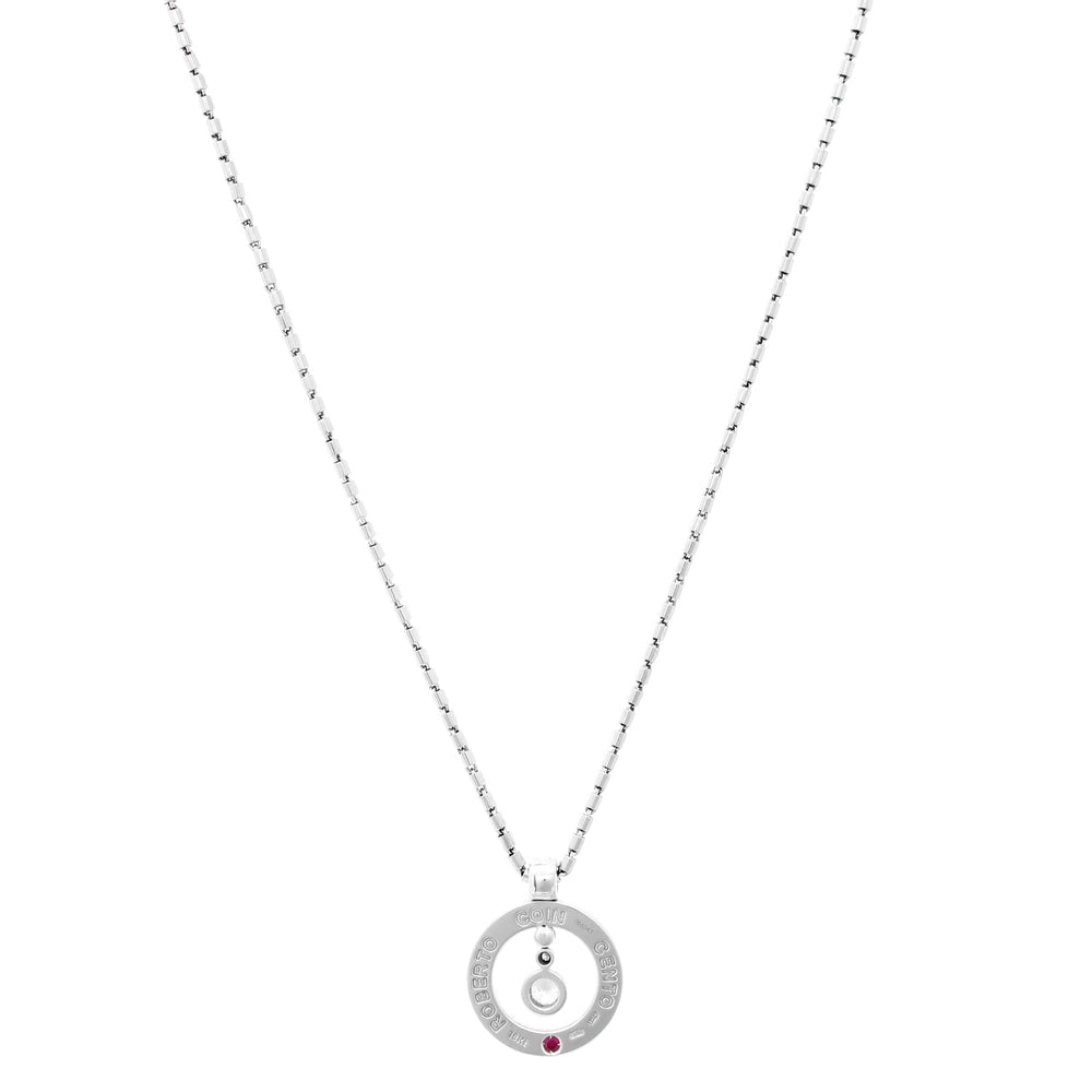 Roberto Coin Cento 18K White Gold Baby "o" Pendant
