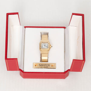 Cartier Santos Ladies 18k Yellow Gold Watch