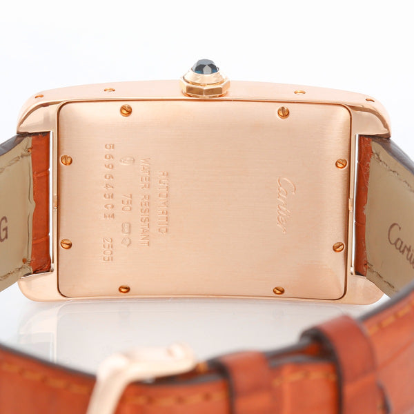 Cartier Tank Americaine 18k Rose Gold Automatic Watch W2609156 2505