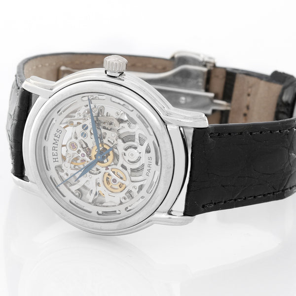 Hermes Sesame Skeleton 18K White Gold Watch