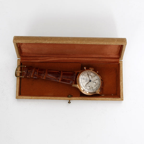 Vintage Breitling Premier 18K Rose Gold 788 Men's Watch