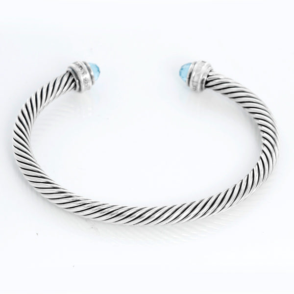 David Yurman Cable Classic Princess Bracelet with Diamonds 5 mm