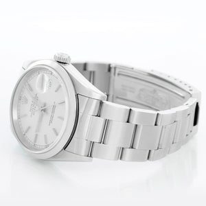 Men's Rolex Datejust Stainless Steel Watch 16200 Silver Dial