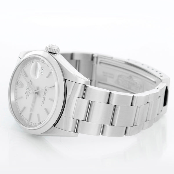 Men's Rolex Datejust Stainless Steel Watch 16200 Silver Dial