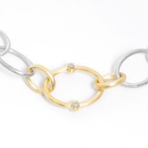 Jude Frances Mixed Metal Large Chain Necklace with Diamond Kits