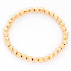 Gold Bead Ball Stackable Bracelets