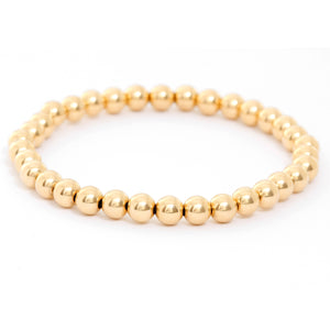 Gold Bead Ball Stackable Bracelets