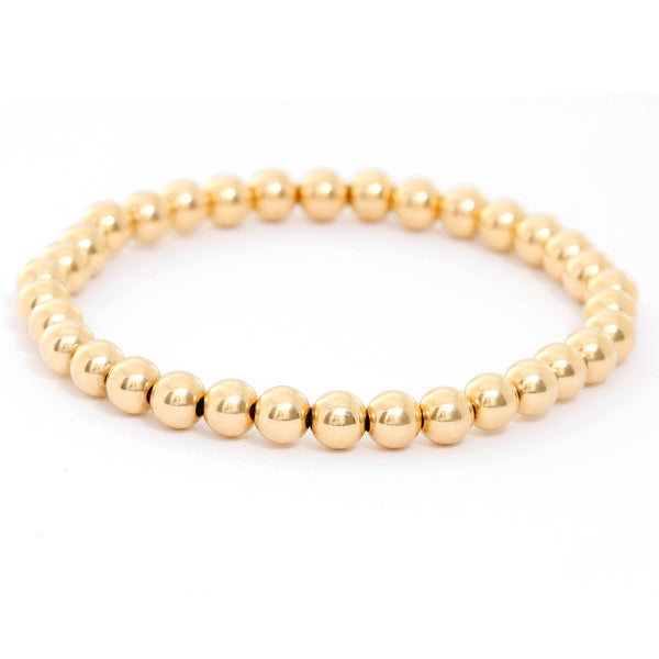 Gold Bead Ball Stackable Bracelets