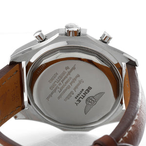 Breitling Bentley Chronograph Men's Steel Watch Black Dial