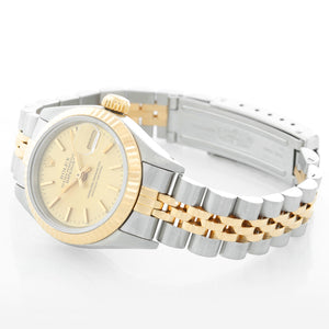 Rolex Ladies 2-Tone Datejust Watch 69173 Champagne Dial