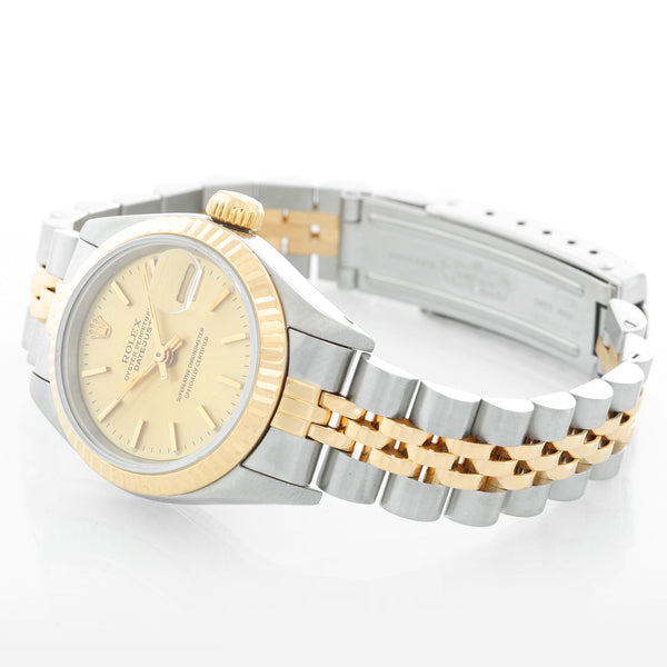 Rolex Ladies 2-Tone Datejust Watch 69173 Champagne Dial