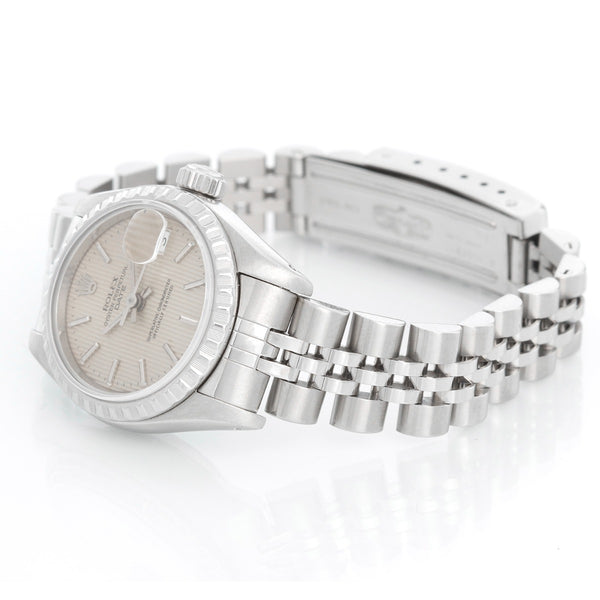 Ladies Rolex Date Watch 69240 Silver Tapestry Dial