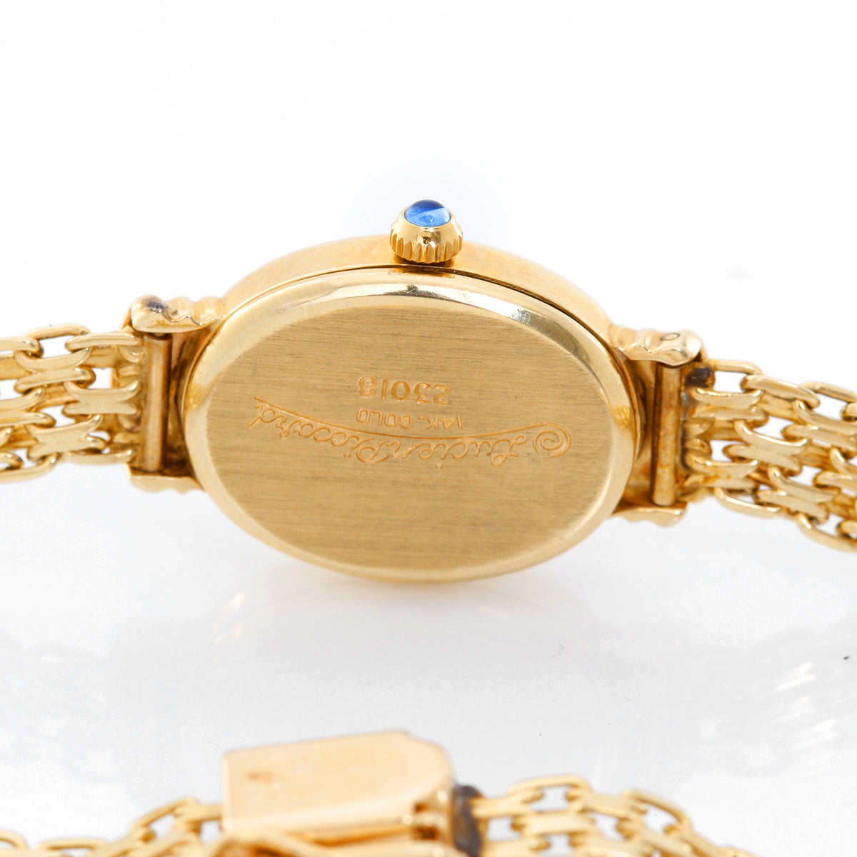 Lucien Piccard MOP watch gold Lucien Piccard Gold Watch with Round Black Dial – Aurum Jewelers main image 2
