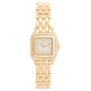 Cartier Panther Ladies 18k Yellow Gold Diamond Watch