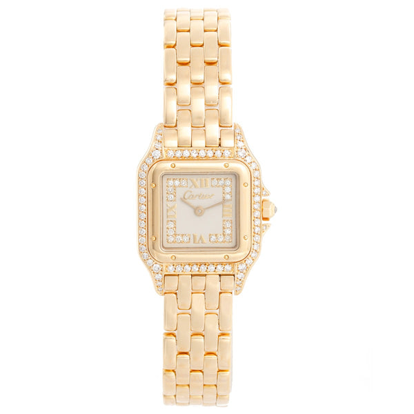 Cartier Panther Ladies 18k Yellow Gold Diamond Watch