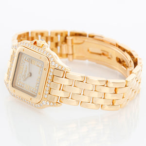 Cartier Panther Ladies 18k Yellow Gold Diamond Watch