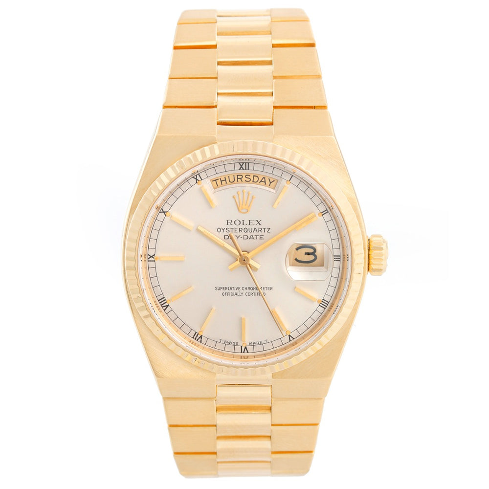 Rolex Oysterquartz President Day-Date Men's 18k Gold Watch 19018