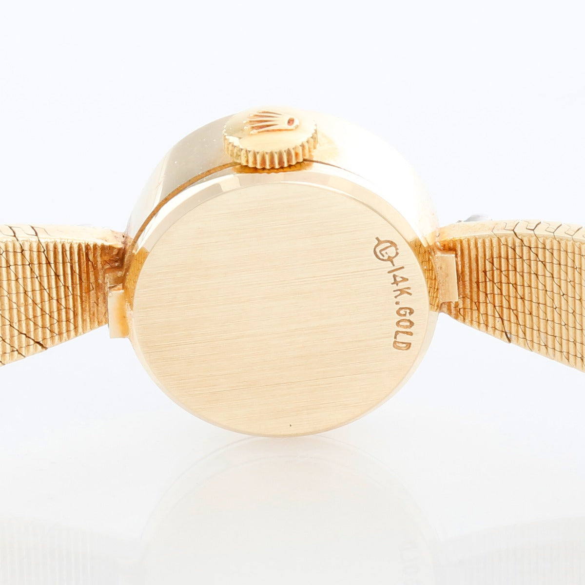 OG BOX & PAPERS Vintage Rolex 14k Yellow Gold & Diamonds Ladies Watch [Ref 3523] 1980 ROLEX REF. 3523 LADIES DIAMOND 14K SOLID WHITE GOLD CAL  main image 3