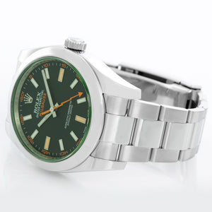 Rolex Green Milgauss Green Crystal Anniversary Men's Watch 116400V (or 116400 V)