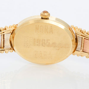 Geneve Ladies 14K Trigold Quartz Watch