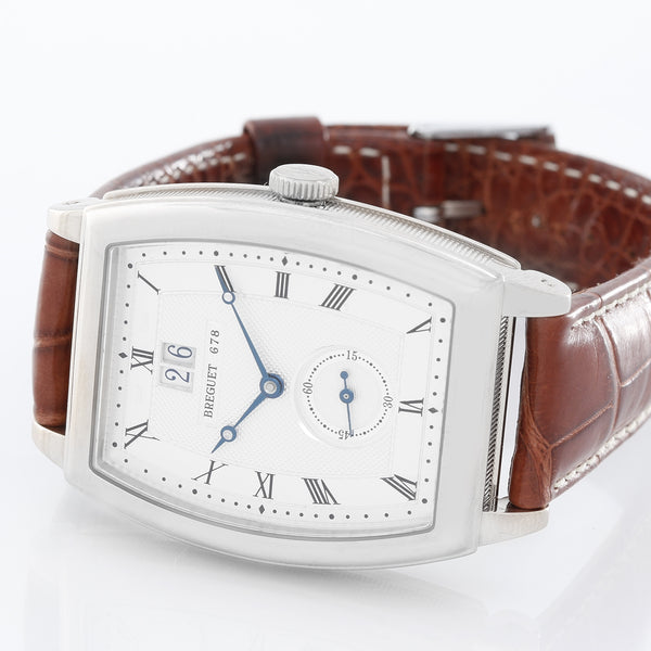 Breguet Heritage 18k White Gold Brown Strap Men's Watch  5480BB12BB0