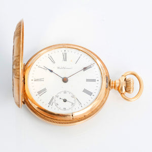 Waltham 14K Tri Gold Ladies Pendant Pocket Watch