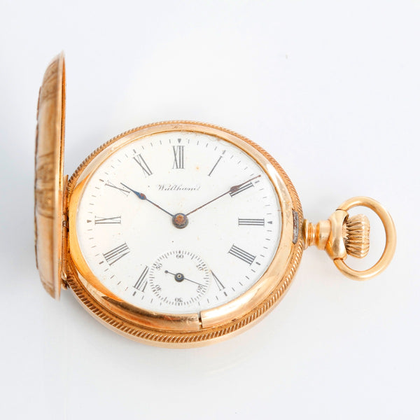 Waltham 14K Tri Gold Ladies Pendant Pocket Watch