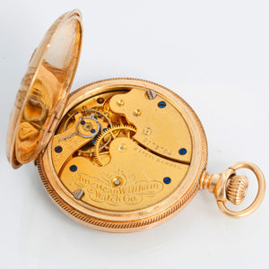 Waltham 14K Tri Gold Ladies Pendant Pocket Watch