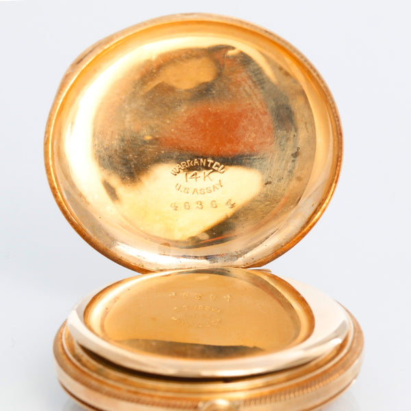 Waltham 14K Tri Gold Ladies Pendant Pocket Watch