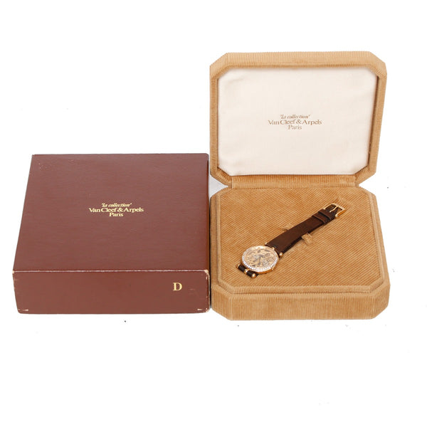 Van Cleef & Arpels 18k Yellow Gold Skeleton  Watch