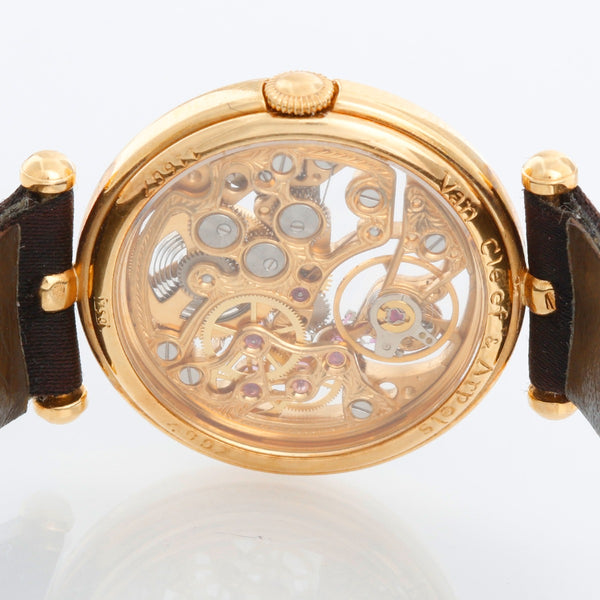 Van Cleef & Arpels 18k Yellow Gold Skeleton  Watch