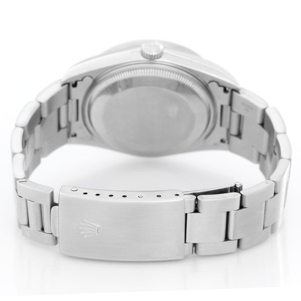 Rolex Date Men's Stainless Steel Watch Engine Turned Bezel 15210