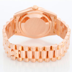 Rolex President Day-Date Men's 18k Rose Gold Watch Roman Dial 118205