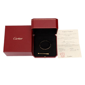 Cartier Love Bracelet 18k Yellow Gold Size 16 with Screwdriver