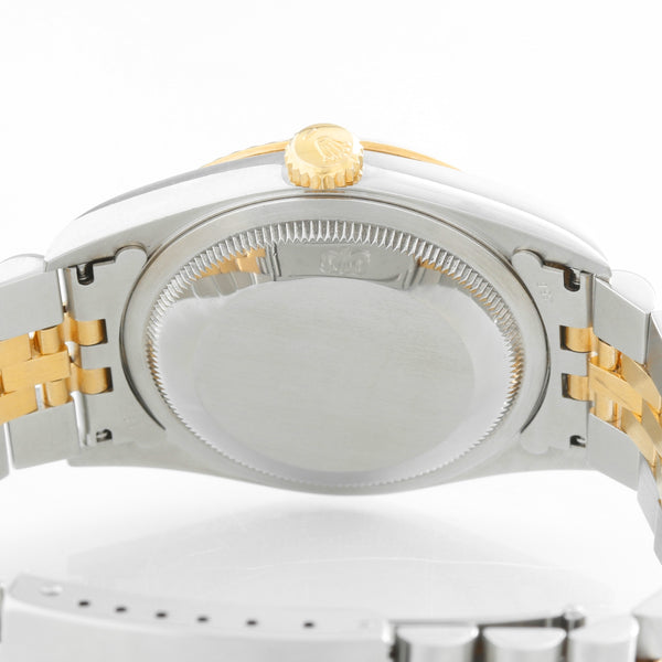 Men's Rolex Datejust Steel & Gold Diamond Watch 16233