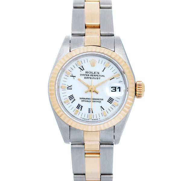 Rolex Ladies Datejust 2-Tone White Dial Watch 79173