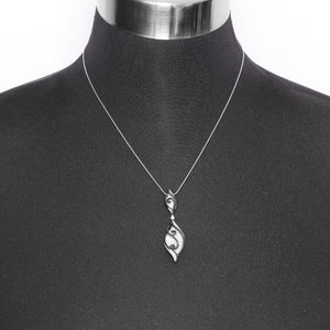 Natalie K 14K White Gold Black & White Diamond Pendant