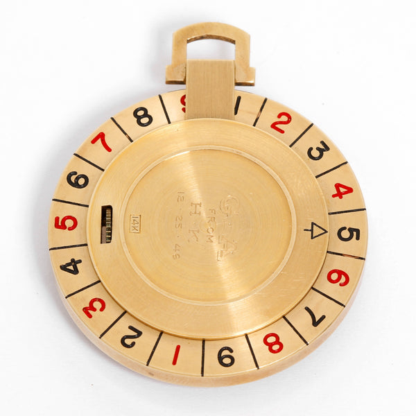 Collectible Longines 14K Yellow Gold Roulette Pocket Watch